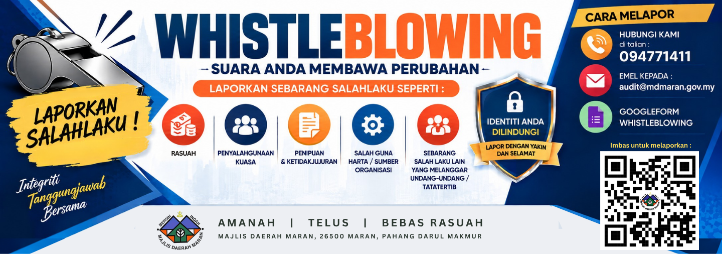 WhsitleBlowing Majlis Daerah Maran